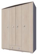 draaideurkast / kledingkast Rabaul 22, kleur: Sonoma eiken - afmetingen: 200 x 165 x 55 cm (H x B x D)