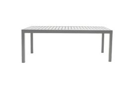 Uitschuifbare tuintafel Boston van aluminium - in grijs aluminium, 2000 / 2940 x 900 x 750 mm, aluminium frame - gepoedercoat, onderhoudsvriendelijk