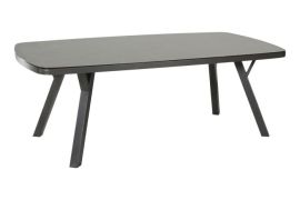 Tuintafel Detroit van aluminium, kleur: antraciet, 2000 x 1000 x 720 mm, duurzaam frame van gepoedercoat aluminium, tafelblad van keramisch glas
