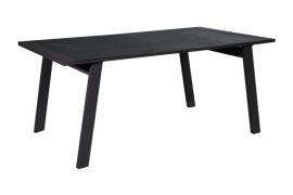 Tuintafel Lissabon met glazen tafelblad, van aluminium – in antraciet, 1800 x 1000 x 760 mm, duurzaam aluminium frame, weerbestendig, gehard glas
