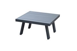 Vierkante salontafel Lisbon van aluminium - kleur: antraciet, afmetingen: 710 x 710 x 380 mm