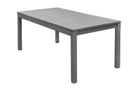 Tuintafel Turin met verstelbaar tafelblad - Kleur: grijs aluminium, 2400 / 1800 x 900 x 760 mm, hoogwaardig materiaal, frame / ombouw van aluminium
