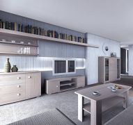 Woonkamer M Rabaul, complete set, 6-delig, kleur: Sonoma eiken