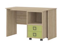 Bureau 29, kleur: beuken / olijf - 76 x 125 x 60 cm (H x B x D)