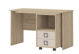 Bureau 29, kleur: beuken / crème - 76 x 125 x 60 cm (H x B x D)