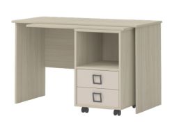 Bureau 29, kleur: Essen / crème - Afmetingen: 76 x 125 x 60 cm (H x B x D)