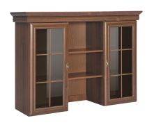 Vitrine-opzetstuk voor de Sentis-ladekast, kleur: donkerbruin - 97 x 128 x 40 cm (H x B x D)