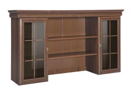 Vitrine-opzetstuk voor de Sentis-ladekast, kleur: donkerbruin - 97 x 168 x 40 cm (H x B x D)