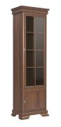 Vitrine kast Sentis 17, kleur: donkerbruin - 193 x 58 x 40 cm (H x B x D)