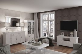 Complete set voor de woonkamer van F Sentis, 5-delig, kleur: wit grenen