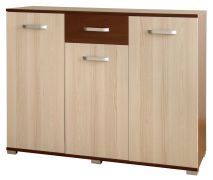 Lowboard kast / Ladekast Cikupa 12, kleur: walnoot / iep - afmetingen: 95 x 120 x 40 cm (H x B x D)