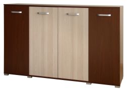 lowboard kast / dressoir Cikupa 37, kleur: walnoot / iep - afmetingen: 103 x 160 x 40 cm (H x B x D)
