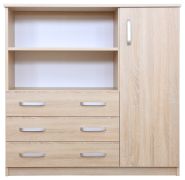 Dressoir / ladekast Kebumen 15, kleur: Sonoma eiken - afmetingen: 108 x 110 x 40 cm (H x B x D)