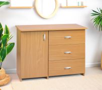 Dressoir / ladekast Kebumen 23, kleur: elzenhout - afmetingen: 71 x 90 x 40 cm (H x B x D)