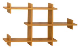 wandrek / hangplank Grogol 10, kleur: elzen - Afmetingen: 40 x 80 x 20 cm (H x B x D)