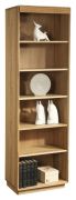 open kast Fazenda 04, kleur: naturel, gedeeltelijk massief eiken - 201 x 61 x 41 cm (h x b x d)