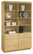 open kast / buffetkast Fazenda 06, kleur: naturel, gedeeltelijk massief eiken - 201 x 119 x 41 cm (h x b x d)