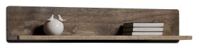 wandrek / hangrek / wandplank Fazenda 13, kleur: donkerbruin, gedeeltelijk massief eiken - 19 x 115 x 19 cm (h x b x d)