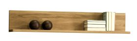 Hangplank / wandplank Jussara 09, kleur: naturel, gedeeltelijk massief eiken - 24 x 129 x 20 cm (H x B x D)