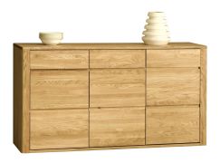 Ladekast / dressoir Jussara 13, kleur: naturel, halfmassief eiken - 97 x 178 x 50 cm (H x B x D)