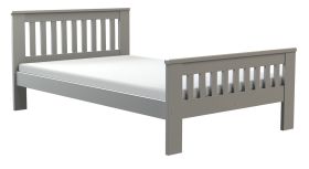 Eenpersoonsbed / logeerbed Caesio 04, massief, kleur: antraciet - ligvlak: 120 x 200 (b x l)