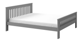 Tweepersoonsbed / logeerbed Caesio 04, massief, kleur: antraciet - ligvlak: 160 x 200 (b x l)