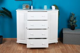 dressoir / ladekast massief grenen, wit Junco 167 - Afmetingen: 100 x 120 x 47 cm (h x b x d)
