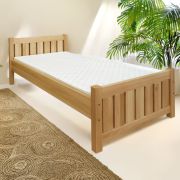 eenpersoonsbed / logeerbed massief beukenhout naturel 107, incl. lattenbodem - afmetingen 100 x 200 cm