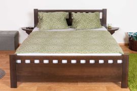 Tienerbed / jeugdbed massief beukenhout 108, kleur walnoot, incl. lattenbodem, ligvlak 160 x 200 cm, comfortabel kinderbed, duurzaam en robuust, eenvoudig te monteren