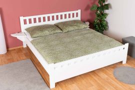 Modern tienerbed massief beukenhout 108, wit, incl. lattenbodem, ligvlak 180 x 200 cm, comfortabel kinderbed, snel en eenvoudig te monteren
