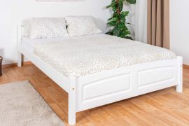 Modern kinderbed, jeugdbed in wit massief beukenhout 117, incl. lattenbodem, ligvlak 140 x 200 cm, hoogwaardige afwerking, duurzaam