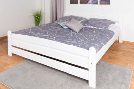 Wit jeugd- tienerbed massief beukenhout 118, incl. lattenbodem, matrasmaat 180 x 200 cm, hoogwaardige afwerking, elegant design, duurzaam
