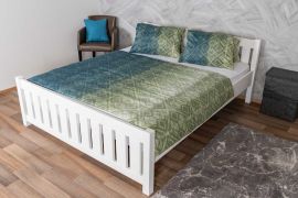 Tienerbed / jeugdbed massief grenen 65, wit, incl. lattenbodem, matras maat 160 x 200 cm, snelle en eenvoudige montage, lange levensduur