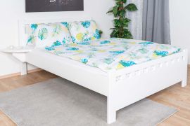 Wit eenpersoonsbed, comfortabel logeerbed massief grenen 67, incl. lattenbodem, matrasmaat 140 x 200 cm, robuust en duurzaam, modern design