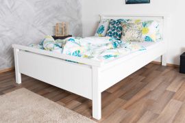 Elegant jeugd- tienerbed massief grenen 69, incl. lattenbodem, in wit, ligvlak 160 x 200 cm, hoge houtkwaliteit, snelle en eenvoudige montage