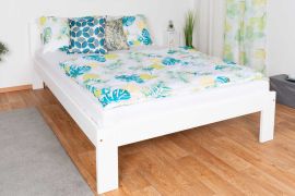 Tienerbed / jeugdbed van wit massief grenen 73, inclusief lattenbodem, ligvlak 160 x 200 cm, duurzaam en robuust, aantrekkelijk modern ontwerp