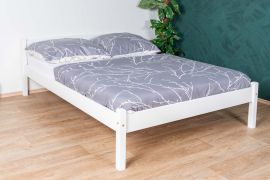 Wit jeugd- tienerbed massief grenen 85, incl. lattenbodem, ligvlak 160 x 200 cm, functioneel ontwerp, eenvoudige montage