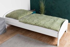 Wit eenpersoonsbed, elegant logeerbed massief grenen 88, incl. lattenbodem, ligvlak 90 x 200 cm, snel en eenvoudig te monteren