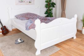 Wit bed, modern bed massief grenen 91, incl. lattenbodem, matrasafmetingen 140 x 200 cm, hoge houtkwaliteit, duurzaam, robuust