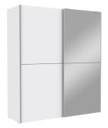Schuifdeurkast / kledingkast Pibor 21, kleur: wit - Afmetingen: 191 x 170 x 61 cm (H x B x D)
