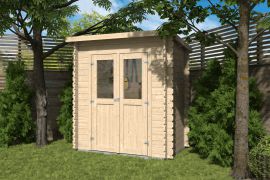 tuinhuis Gmünd incl. massief houten dak en dakbedekking - 2,30 x 1,28 meter gemaakt van 19 mm-blokhutprofiel planken