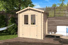 Blokhut / tuinhuis 19 mm Bludenz incl. massief houten dak en dakleer L193 x B180