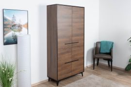 Kast Altels 19, kleur: walnoot - Afmetingen: 185 x 91 x 40 cm (H x B x D)