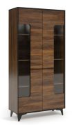 Vitrine kast Altels 26, kleur: walnoot - afmetingen: 185 x 91 x 40 cm (H x B x D)