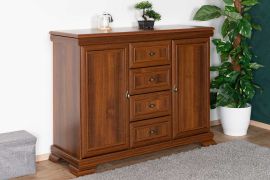Ladekast Sentis 04, kleur: donkerbruin - 97 x 128 x 46 cm (H x B x D)