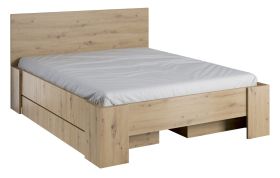 Tweepersoonsbed Faleula 10, kleur: eiken - matrasmaat: 160 x 200 cm (B x L)