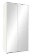 Draaideurkast / kleerkast Selun 23, kleur: wit - Afmetingen: 197 x 113 x 53 cm (H x B x D)