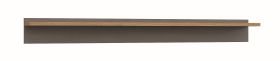 hangrek / hangplank Rigi 04, kleur: eiken / grijs - 16 x 160 x 18 cm (H x B x D), dikte: 22 mm, ABS-randen