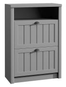 Schoenenkast Segnas 10, kleur: grijs - 113 x 82 x 36 cm (H x B x D)