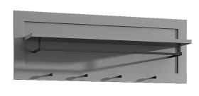 Kapstok / garderobe Segnas 15, kleur: grijs - 40 x 109 x 20 cm (H x B x D)